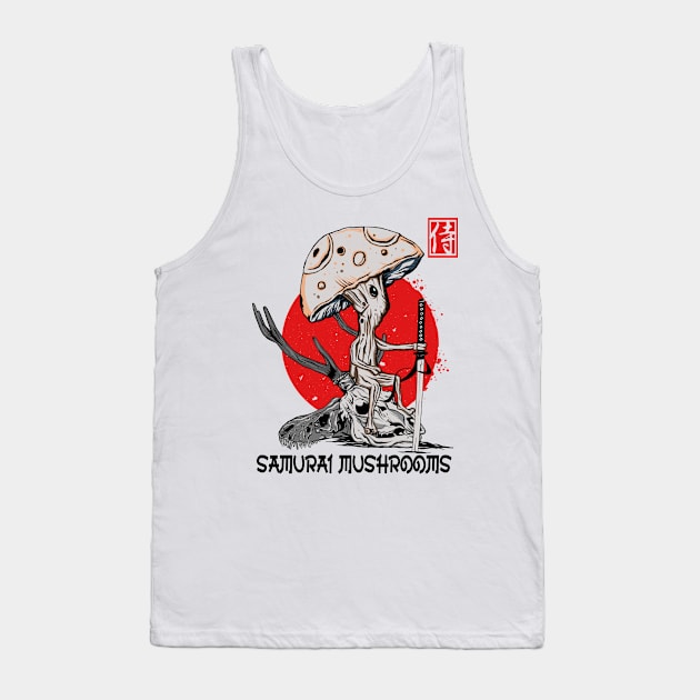 Samurai Mushroom Tank Top by pilipsjanuariusDesign